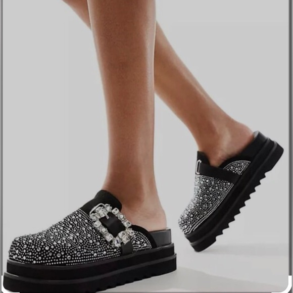 Desdemona Rhinestone Platform Clogs - Picture 2 of 6